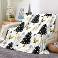 thumbnail image 2 of Puntoco Christmas Cuddly Blanket 100 X 130 Cm Flannel Blanket Sofa Christmas BlanketNap Fleece Blanket for Bed Couch Holiday Decoration, 2 of 3