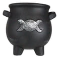thumbnail image 2 of Black Triple Moon Cauldron Terracotta Succulent Plant Planter Pot Or Pen Holder, 2 of 7