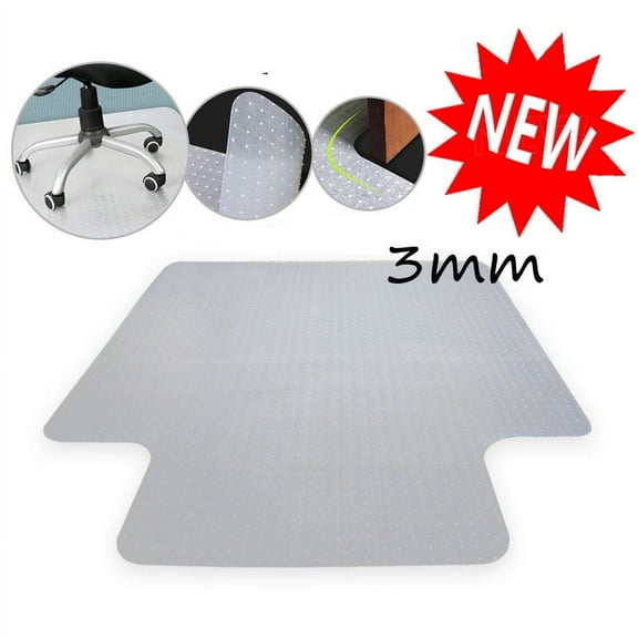 ZENY 36" x 48" PVC Chair Mat, Studded Back with Lip