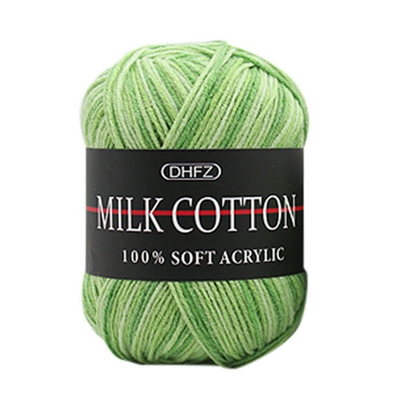 Fil Coloré pour Tricot à la Main 50 g Tricot Crochet Lait Doux Bébé Coton Laine