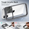 thumbnail image 5 of Hootek Clear Case Compatible with iPhone 16 Plus, Sliding Lens Cover Protector, Transparent Phone Case with Colored Frame, Shockproof and Scratch-Resistant Acrylic Back iPhone 16 Plus, 5 of 7