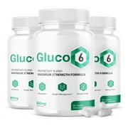 (3 Pack) Gluco6 Supplement Official Formula Gluco 6 Blood Healthy Levels (180 Capsules)