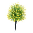 thumbnail image 3 of Arbustos de árboles topiarios artificiales Plantas falsas para exteriores con arbustos con estacas de tierra para Amarillo, 3 of 9