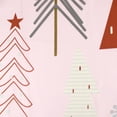 thumbnail image 4 of HVEST Christmas Tree Shower Curtain Decor,Abstract Christmas Trees and Grey Snowflake on Pink Shower Curtain for Bathroom 72X78 inch Polyester Fabric Bathroom Decoration Bath Curtains Hooks Included, 4 of 8