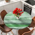 thumbnail image 2 of Green Grey Ombre Round Tablecloth 45-54 Inch Round Fitted Table Cloth with Elastic Edge, Vintage Shabby Green Abstract Art Waterproof Table Cover Protector for Outdoor Picnic Party Dining, 2 of 9