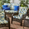 thumbnail image 6 of Greendale Home Fashions Outdoor 44'' x 22'' High Back Chair Cushion, Marlow Blue Floral, 6 of 8