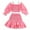 Pink, variant on Sngxgn Toddler Girl's 2 Piece Button Front Long Sleeve Round Neck Jacket and Skirt Outfits Set(Pink,5Y)