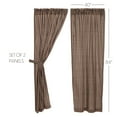 thumbnail image 4 of VHC Brands, Bingham Star, Cotton, 84x40, Plaid Star Panel, Set of 2, Black, 4 of 5