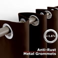 thumbnail image 2 of Ample Decor 1 Panel 46 x 95 inch 100% Polyester Blackout Curtains, Noise Reducing - Brown, 2 of 6