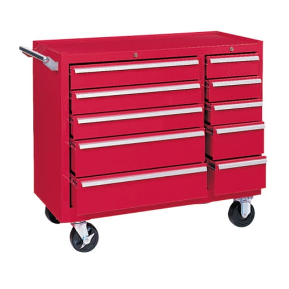 Kennedy 310xr 64311 10 Drawer Red Roller Cabinet W/ Bb Slides