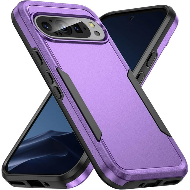 KOMI Red, 9Pro, Case for Google Pixel 9/ 9Pro/ 9ProXL, Heavy Duty Dual-Layer Protection, PC Shockproof Phone Case with Matte Design Anti -Fall