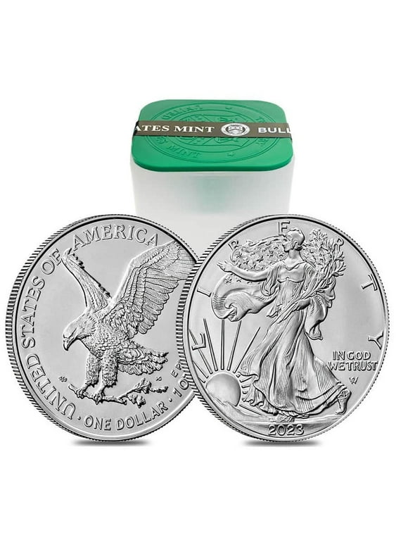 Roll of 20 - 2023 1 oz Silver American Eagle $1 Coin BU (Lot, Tube of 20)