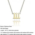 thumbnail image 3 of Angel Number Necklace Silver/gold Stainless Steel Numerology Jewelry-333-Gold-Product code 32418 333 Gold, 3 of 5