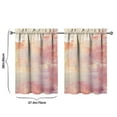 thumbnail image 4 of Abstract Oil Paiting Watercolor Kitchen Curtains - Vintage Tier Cafe Curtains for Bathroom Living RV Rod Pocket Window Drapes 36 Inch 2 Panels Set 28"x36" Window Treatment Tiers, 4 of 4