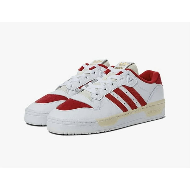 Ad-id-as Rivalry Low Premium Leather Men's NEW Size 12 White/Scarlet/Cream White