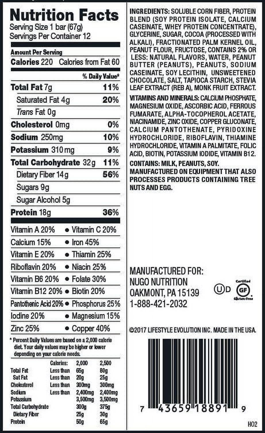 Promax Nutty Butter Crisp, 20g High Protein, Gluten Free, 12 Count