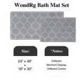 thumbnail image 2 of Juego de alfombras de baño WondrG Grey, 46 x 76 cm y 61 x 122 cm, antideslizantes, 2 of 5