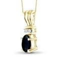 thumbnail image 2 of JewelersClub 1/2 Carat T.G.W. Sapphire And White Diamond Accent 14K Gold Over Silver Women's Pendant, 18", 2 of 4
