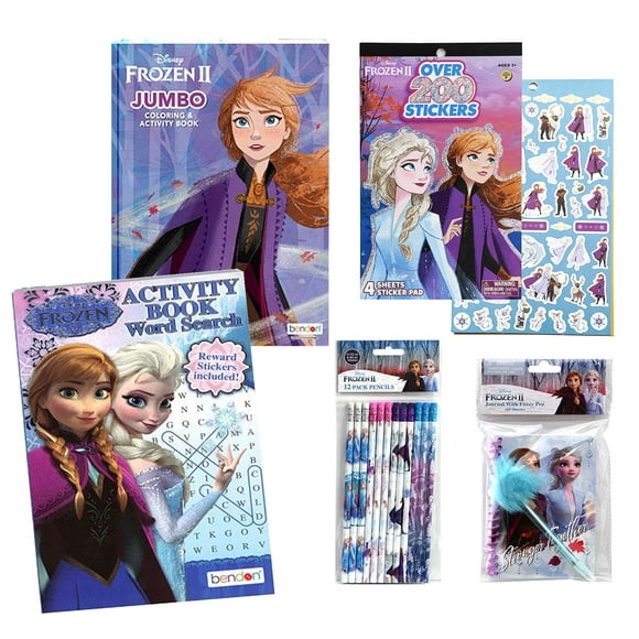 Sister Novelties Frozen 2 Activity Set, Frozen Activity Book, Frozen Coloring Book, Frozen Stickers, Journal Diary, Frozen Activity, Frozen 2 Gift Sets for Girls, Coloring Books for Kids (Set 2)