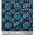 thumbnail image 1 of Soimoi polyester Crepe Fabric Floral Mandala Print Fabric by the Yard 42 Inch Wide, 1 of 3