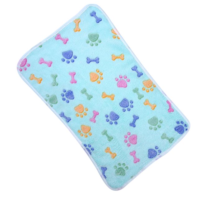 tredstone Coral Velvet Pet Dog Cat Rest Sleeping Mat Pad Autumn Winter Warm Keeping Blanket Rug Bone Pattern