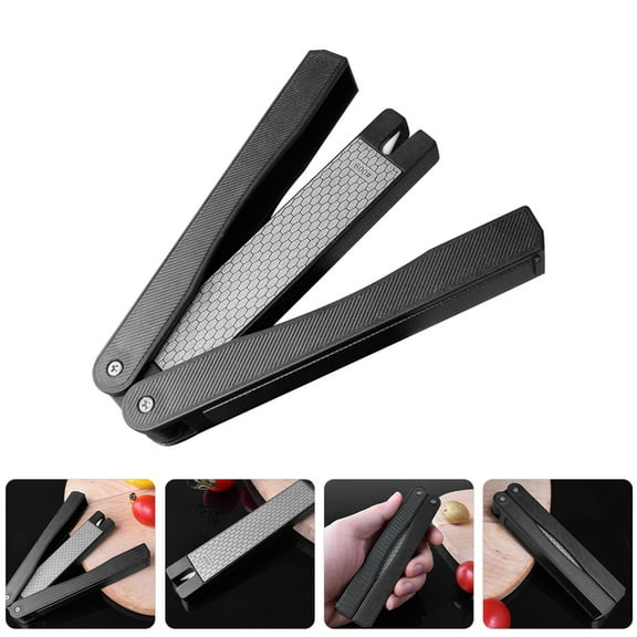 WHAMVOX Stone Knife Sharpening Knife Sharpener 13.00X2.50X1.90CM Black