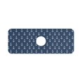 thumbnail image 7 of Yayeee Faucet Mat for Kitchen Sink 14.7" Diatomite Long Splash Guard Pad, Navy Blue Anchors Pattern, 7 of 7