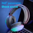thumbnail image 1 of Auriculares para Juegos RGB Auriculares Inalámbricos Bluetooth Auriculares para Juegos de Deportes Electrónicos Auriculares para Computadora con Iluminación Dinámica Verde, 1 of 10