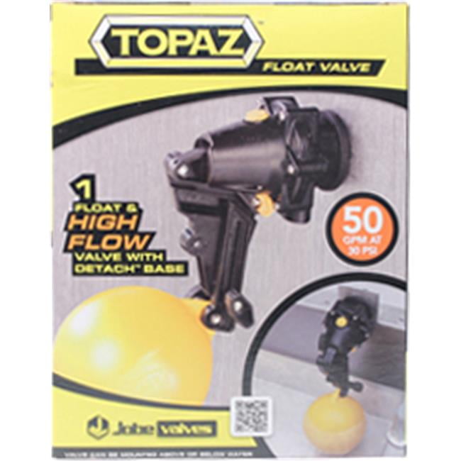 Jdj Solutions 082057 1 In. Jobe Valve Topaz Float Valve With Detach Long Tail Black