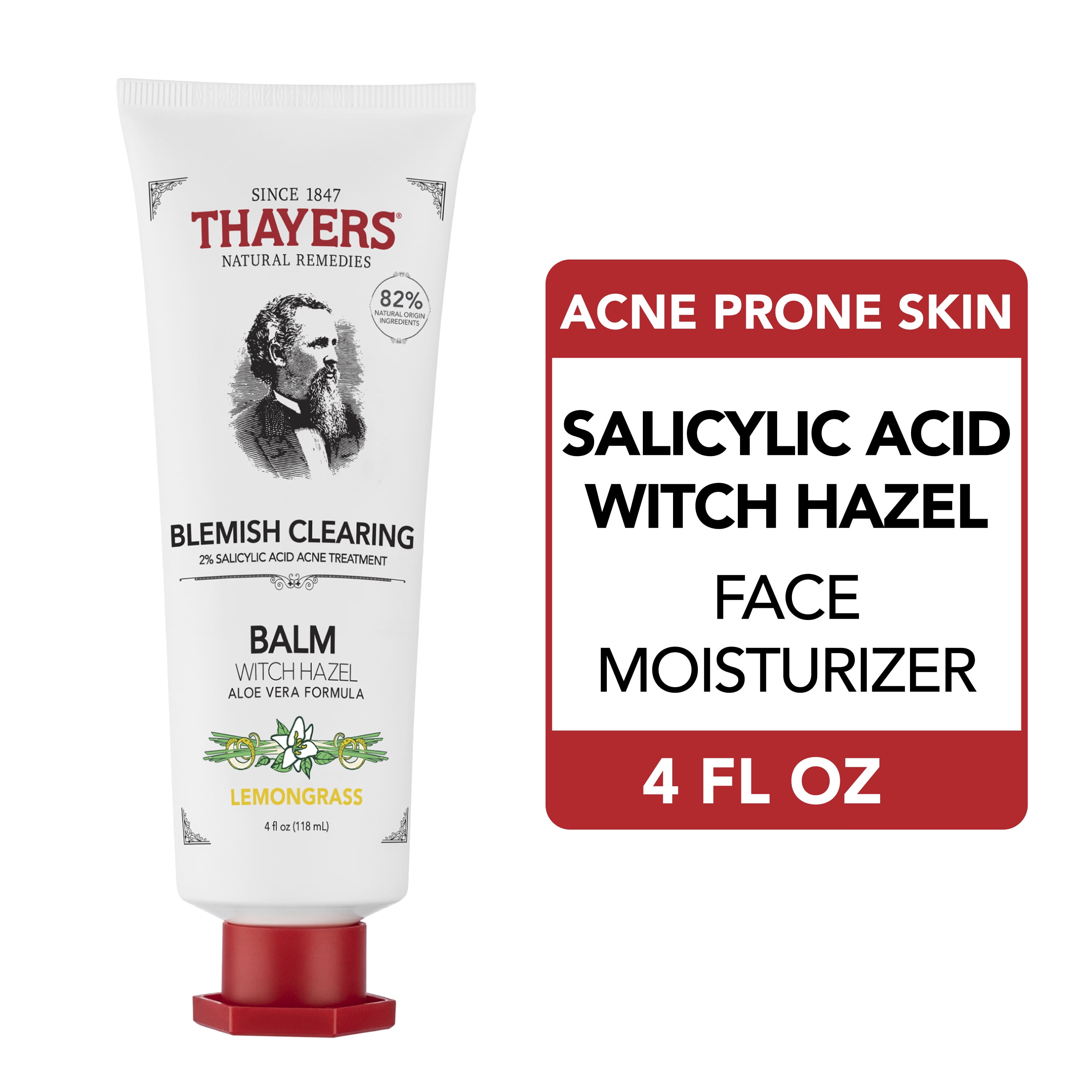 Thayers Blemish Clearing Salicylic Acid and Witch Hazel Acne Face Moisturizer, 4 fl oz