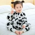 thumbnail image 5 of DHFJKG Children's Fuzzy Flannel Jumpsuit Zipper Onesie Long Sleeve Spring Autumn Winter Home Relaxation Wear Toddler Lovely Onesies, 5 of 7