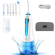 thumbnail image 1 of Limpiador de dientes con hilo dental inalámbrico, 4 modos, 5 puntas de chorro, irrigador bucal dental, recargable a prueba de agua, opción de limpieza de dientes portátil para viajes en casa (blanco) Rojo Verde, 1 of 5