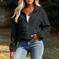 thumbnail image 6 of Husipze Women's Lightweight Full Zip Cropped Jacket Outdoor Long Sleeve Sun Protection Solid Color Hooded Hiking Jacket Windbreaker Black XS, 6 of 7