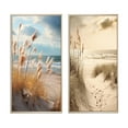 thumbnail image 2 of Designart "Beach Photo Coastal euphony I" Coastal Beach Framed Wall Art Set Of 2 - Beige Beach Framed Canvas Set For Living Room Decor, 2 of 7