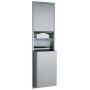 B-3942 ClassicSeries Semi-Recessed Convertible Paper Towel Dispenser Waste Receptacle By TableTop King by TableTop King
