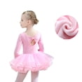 thumbnail image 2 of LYMAYTER Girls Leotard Kids Short & Long Sleeve Tutu Dress for 3-11Y Soft Breathable Practice, 2 of 8
