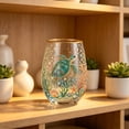 thumbnail image 7 of Tuvgenk Stemless Wine Glass with Gold Rim Sea Turtle Floral Art for Red Wine Cocktails and Home Decor, 7 of 7
