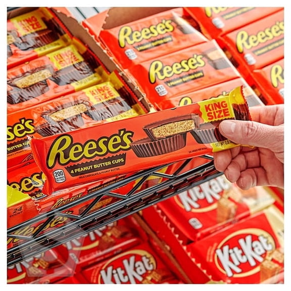 REESE'S King Size Milk Chocolate Peanut Butter Cups 2.8 oz. - 144/Case