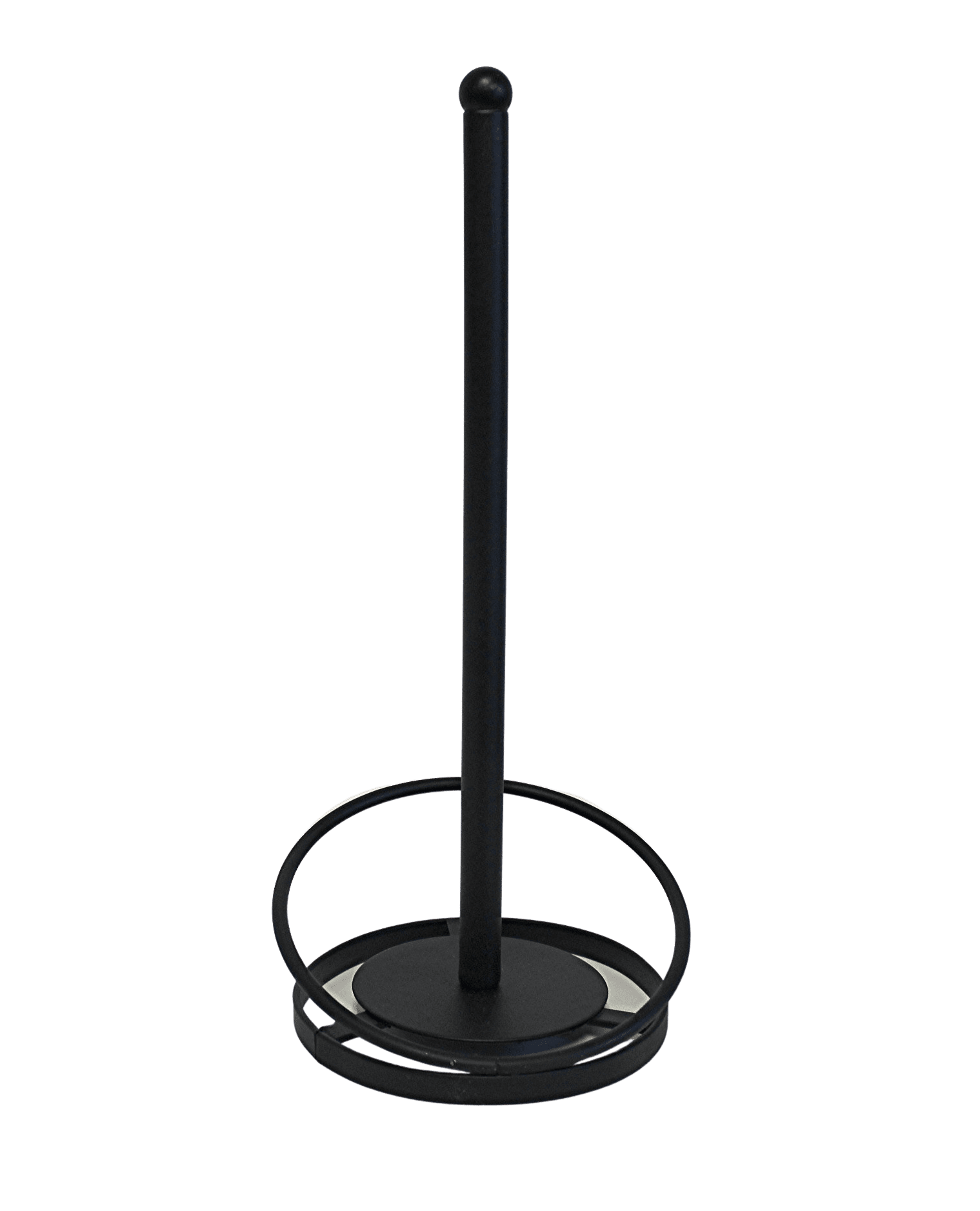 Dependable Industries Black Matte Countertop Paper Towel Holder Storage