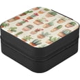 thumbnail image 3 of GZHJMY Cactus Jewelry Box for Teens Girls Women Birthday Christmas Gift, Portable PU Leather Jewelry Storage Box Mini Travel Jewelry Case for Necklace Bracelet Earrings Rings, 3 of 7