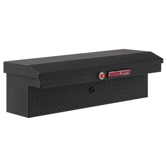 Weather Guard Tool Box 180-52-04 Lo-Side; Low Profile; Single Lid; Powder Coated; Textured Matte Black; Aluminum; 3 Cubic Feet Capacity