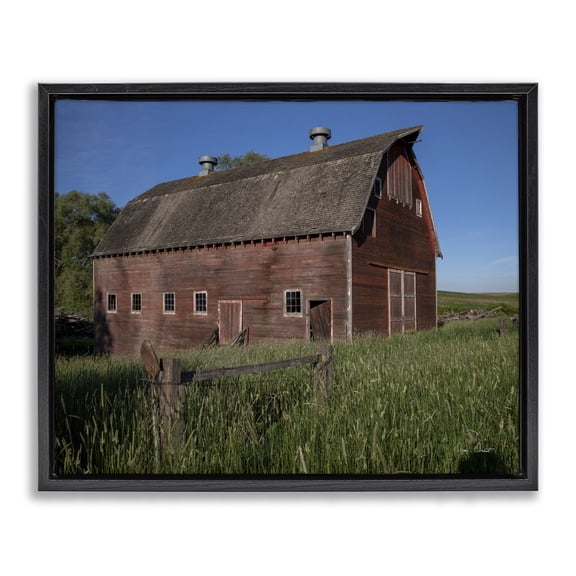 Stupell Industries Southwestern Rural Barn Photography Black Floating Frame Canvas Art, 31 x 25, by David Drost