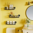 thumbnail image 3 of Estante de Vidrio Templado para Baño Alise Negro Mate 30 cm, 3 of 8