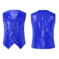 thumbnail image 4 of XASZHN Robe de Carnaval Décontractée à Paillettes pour Filles et Garçons, Sans Manches, Bleu 3-4 Ans, 4 of 6