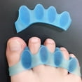 thumbnail image 5 of 2 Pairs Gel Toe Hallux Valgus Straightener Overlapping Toes Bunion Spreader - Blue, 5 of 5