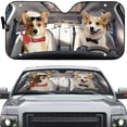 thumbnail image 2 of 3D Corgi Couple Auto Sunshade Windshield Heat Protector For Car Interior, 2 of 6