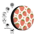 thumbnail image 4 of Sikiie Hand Drawn Strawberry PVC Leather Spare Tire Wheel Cover Spare Tire Cover, for Car Truck SUV Camper Trailer Universal Fit(14-17in)-17 inch, 4 of 6