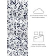 thumbnail image 4 of Ultra Soft & Breathable Wrinkle Free Bed Sheets Set - Navy Floral Vines Pattern for King Size Bedding by Comfort Canopy, 4 of 11