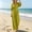 Green Jumpsuits for Women, variant on Ygbgbb Womens V Neck Cuffed Half Sleeve Jumpsuit Self Tie Fitted Waist Wide Leg Floor Length Pants with Hidden Pockets for Dinner Outings Town Trips Army Green S