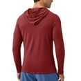 thumbnail image 4 of JTieacloth Winter Hoodies Men's Sports Hoodie Hooded Absorption Quick Drying Fitness Jacket Slim Running Training Long Sleeve Red, 4 of 4